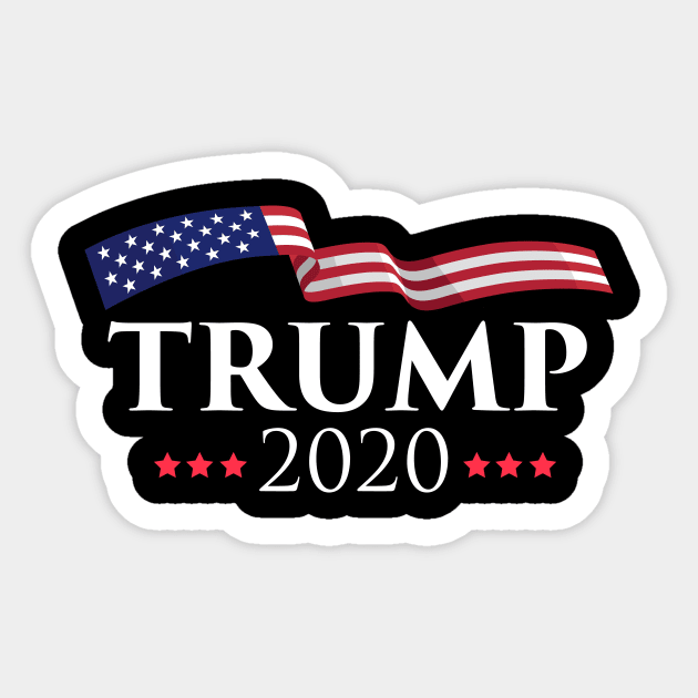 Political Trump 2020 Republican Sticker by Your Funny Gifts